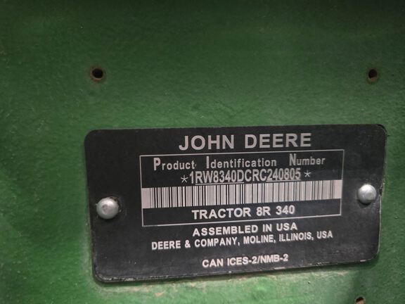 2024 John Deere 8R 340 Tractor