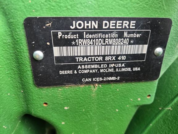 2024 John Deere 8RX 410 Tractor Rubber Track