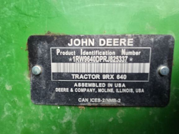 2024 John Deere 9RX 640 Tractor Rubber Track