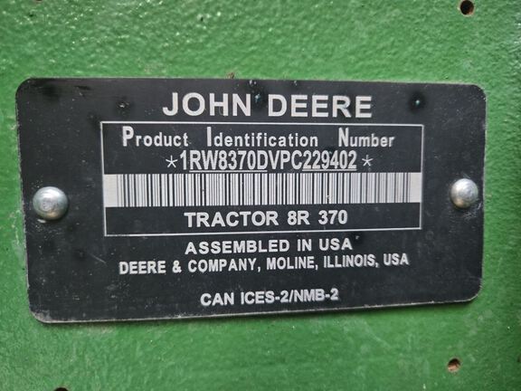 2023 John Deere 8R 370 Tractor