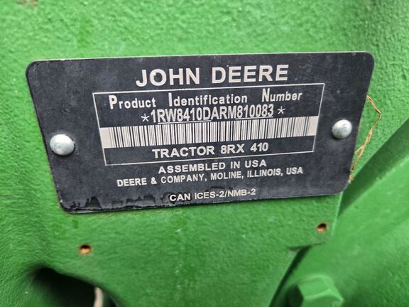 2025 John Deere 8RX 410 Tractor Rubber Track