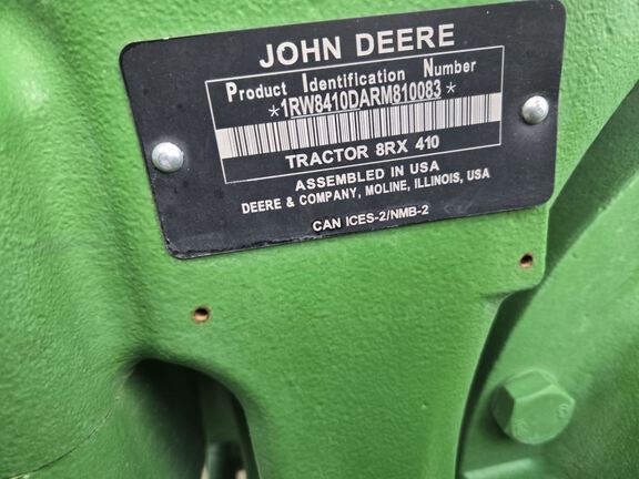 2025 John Deere 8RX 410 Tractor Rubber Track
