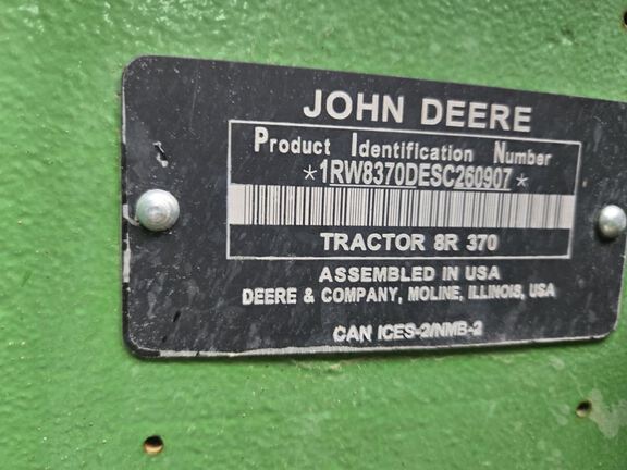 2025 John Deere 8R 370 Tractor