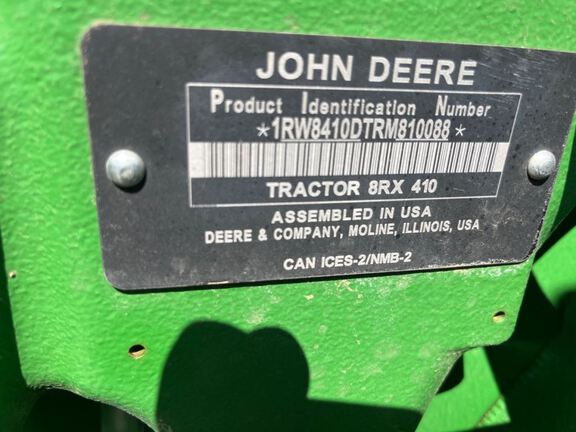 2025 John Deere 8RX 410 Tractor Rubber Track