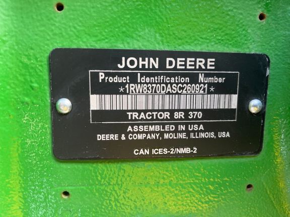 2025 John Deere 8R 370 Tractor