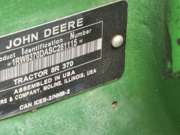 2025 John Deere 8R 370 Tractor
