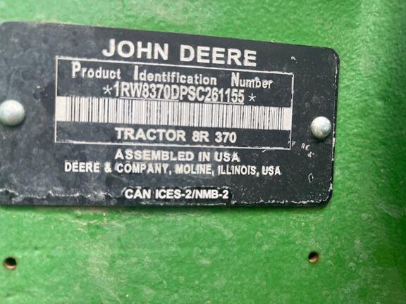 2025 John Deere 8R 370 Tractor