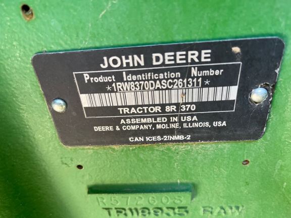 2025 John Deere 8R 370 Tractor