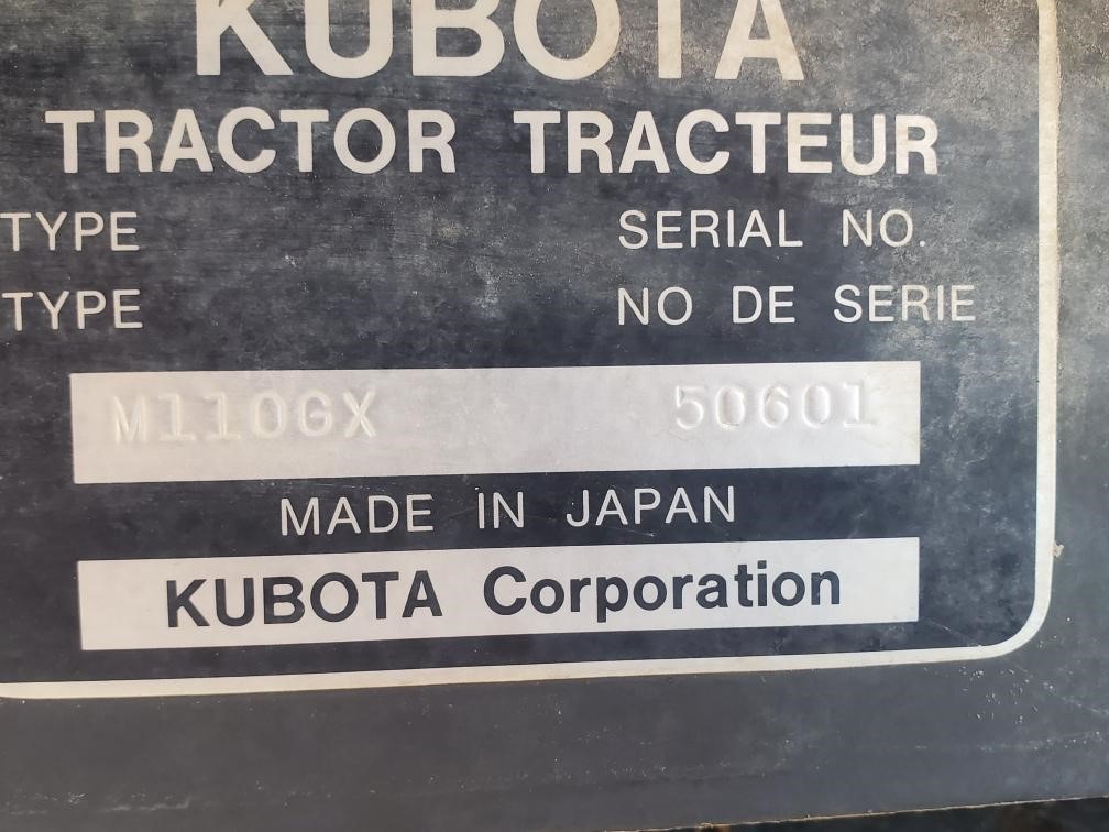 2013 Kubota M110GX Tractor