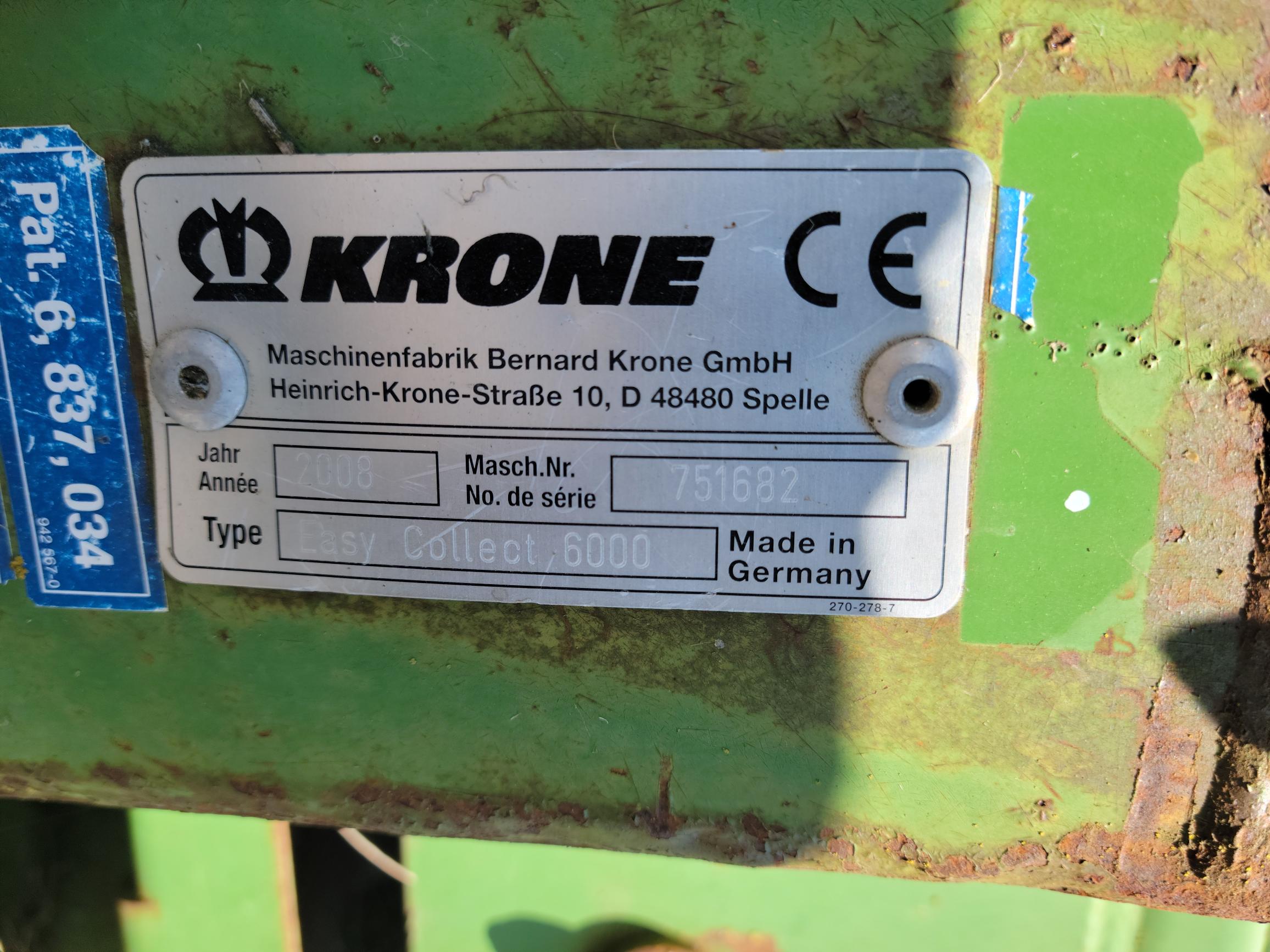 2008 Krone EC-6210CV Mower Conditioner