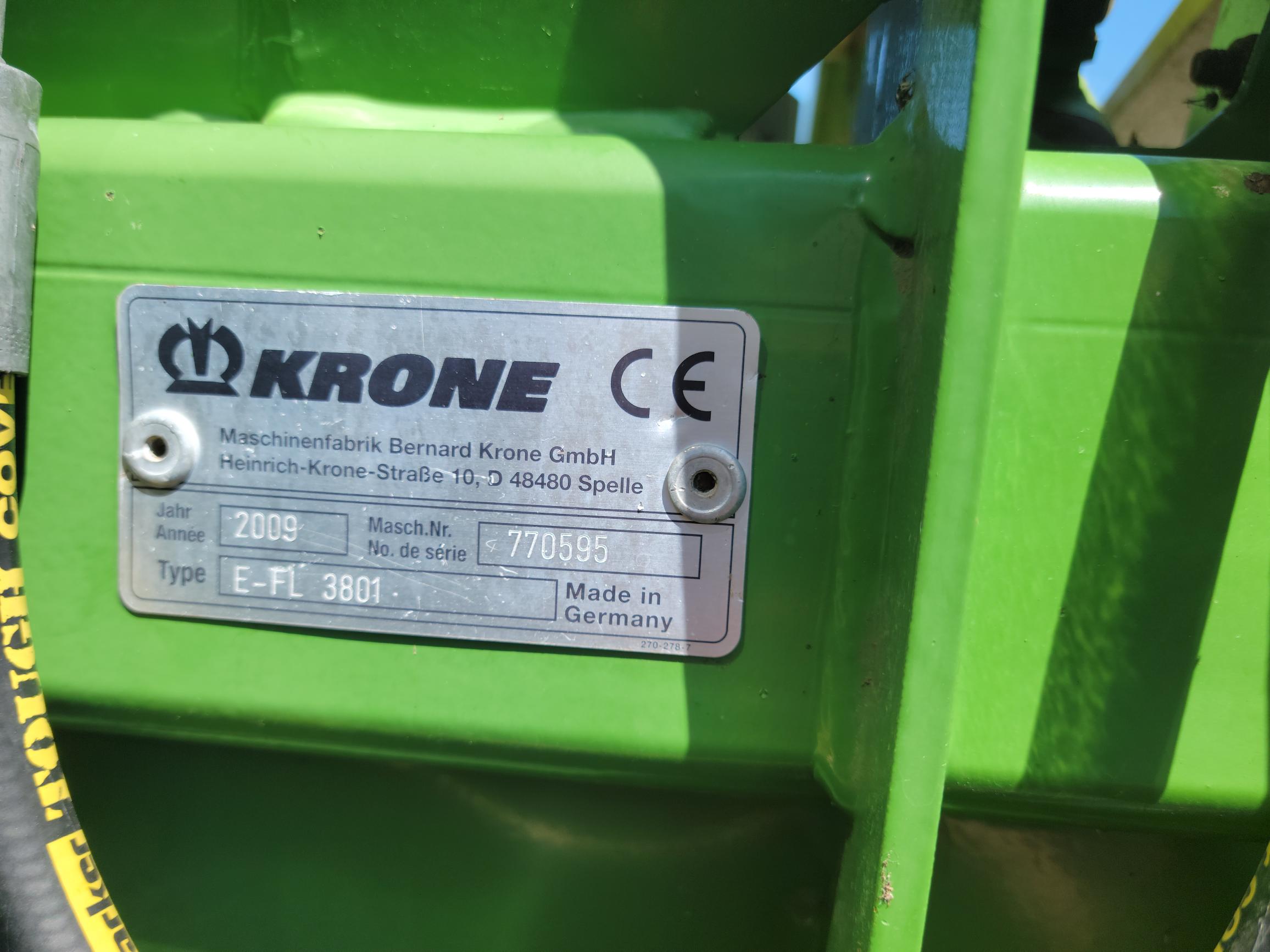 2009 Krone EF3801 Header Attachment