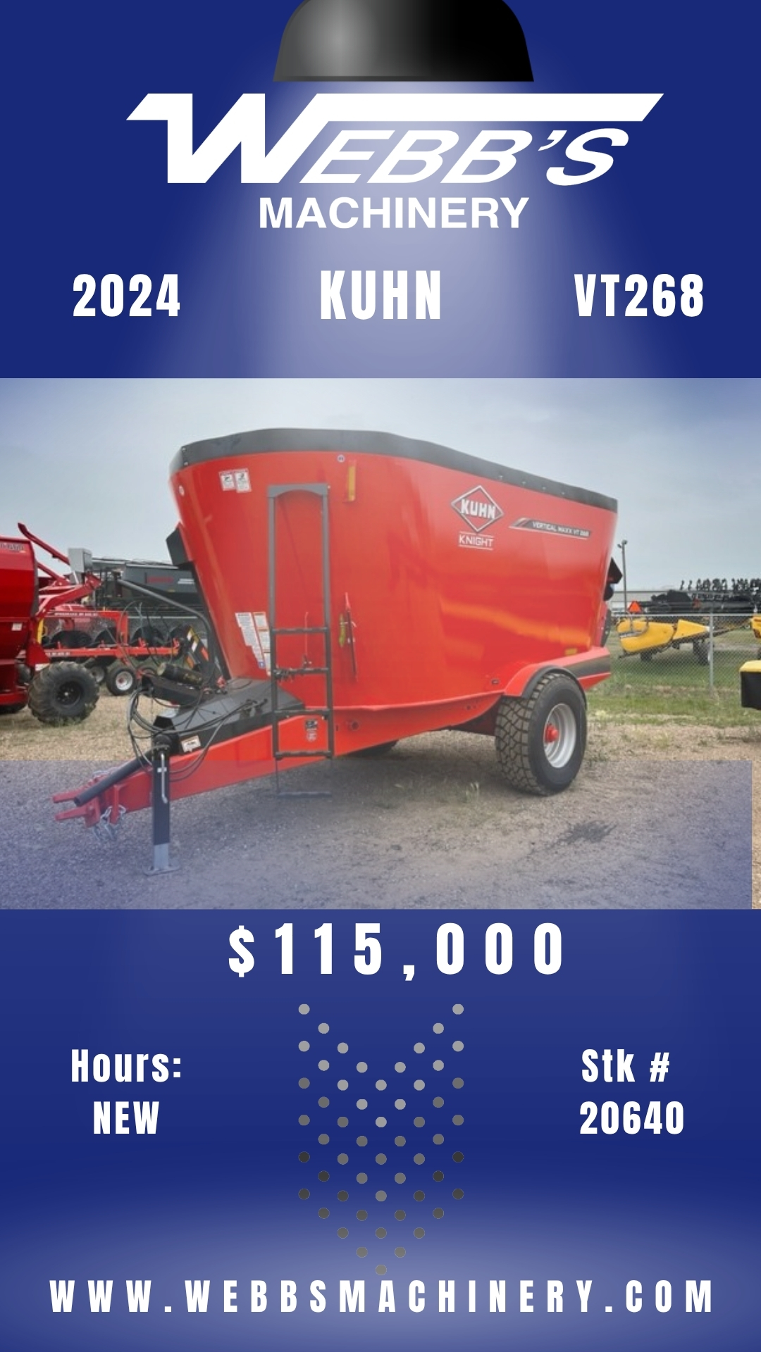 2024 Kuhn VT268 Vertical Feed Mixer