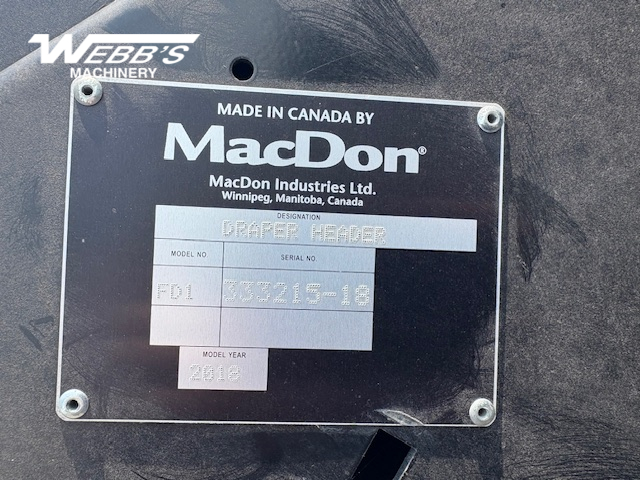 2018 MacDon FD135 Header Combine