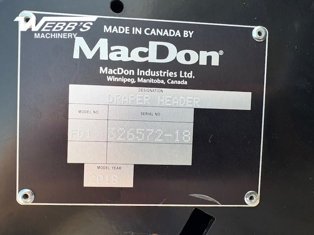 2018 MacDon FD135 Header Combine