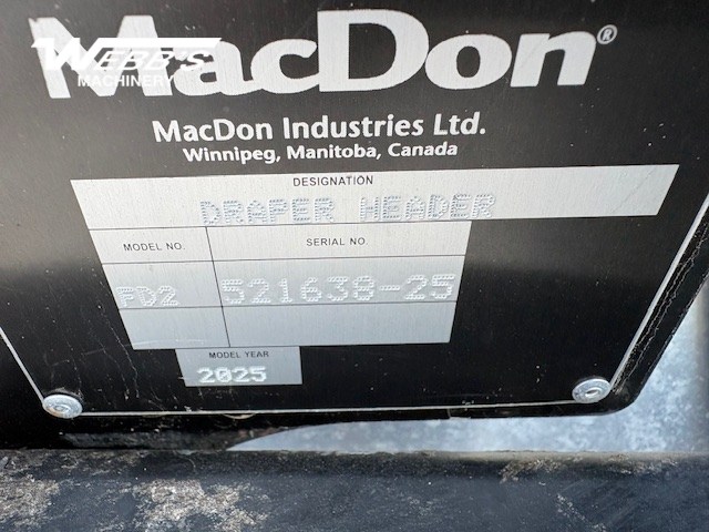 2024 MacDon FD235 Header Combine
