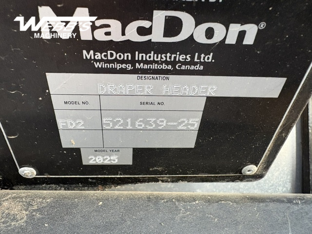 2025 MacDon FD235 Header Combine