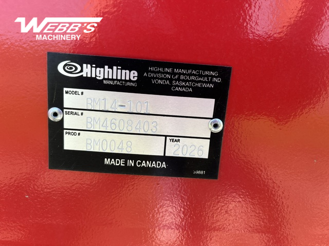 2026 Highline BM1400 Bale Mover