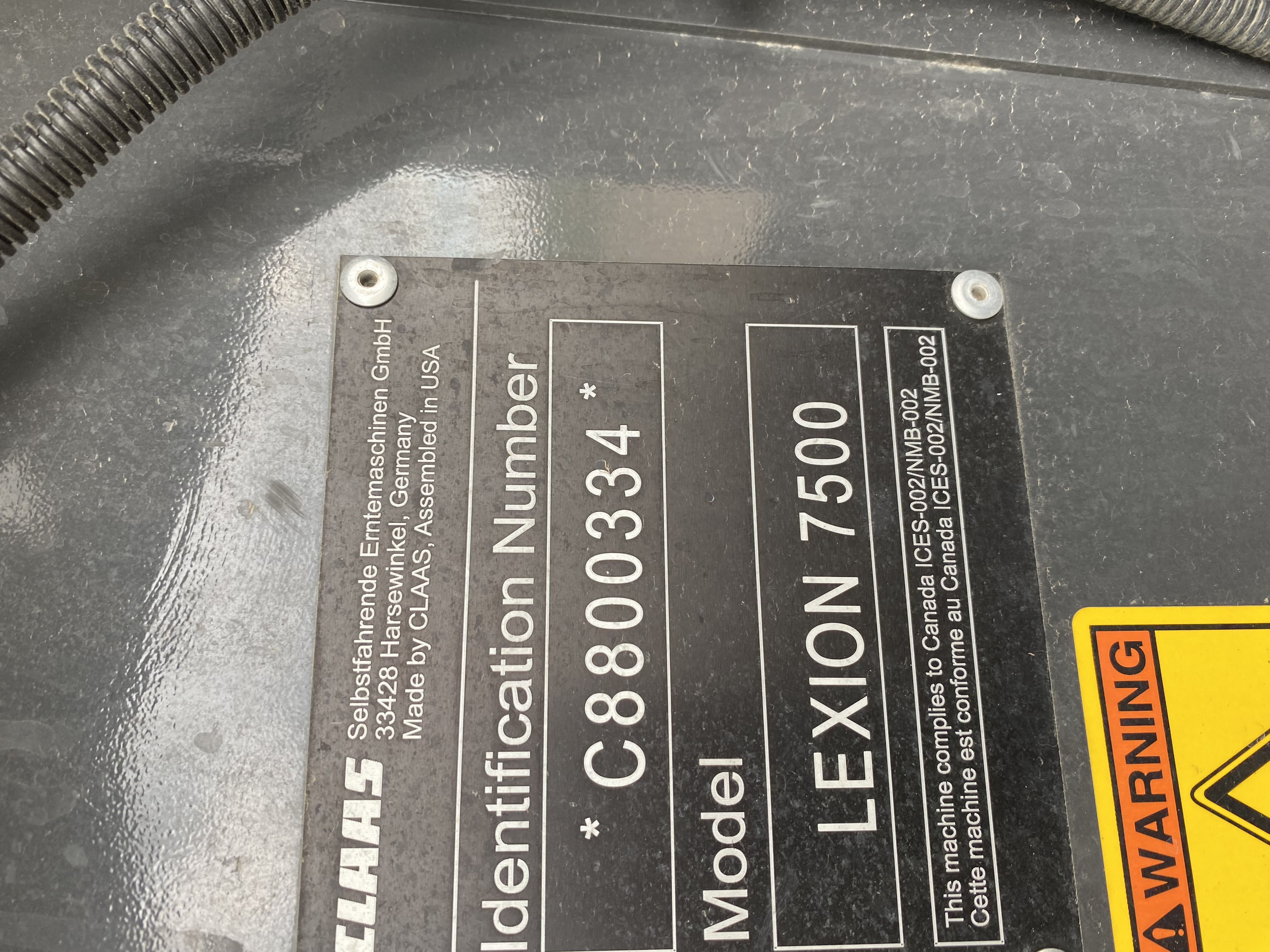 2023 CLAAS 7500TT Combine