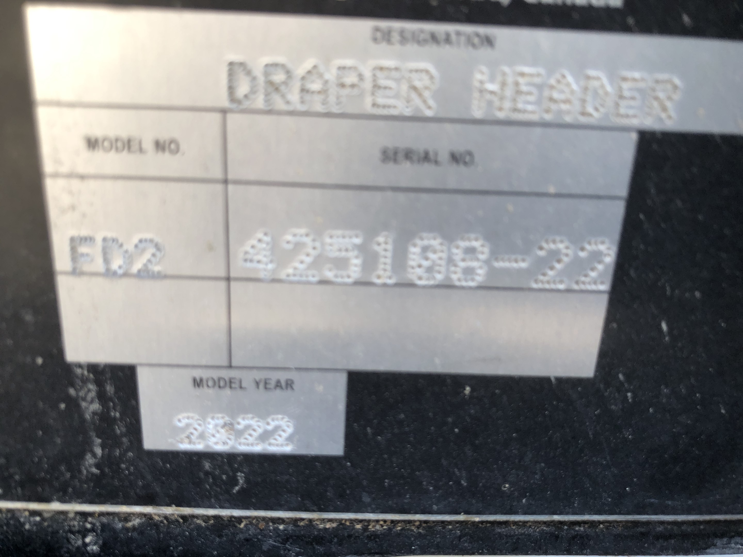 2022 MacDon FD250 Header Draper Flex