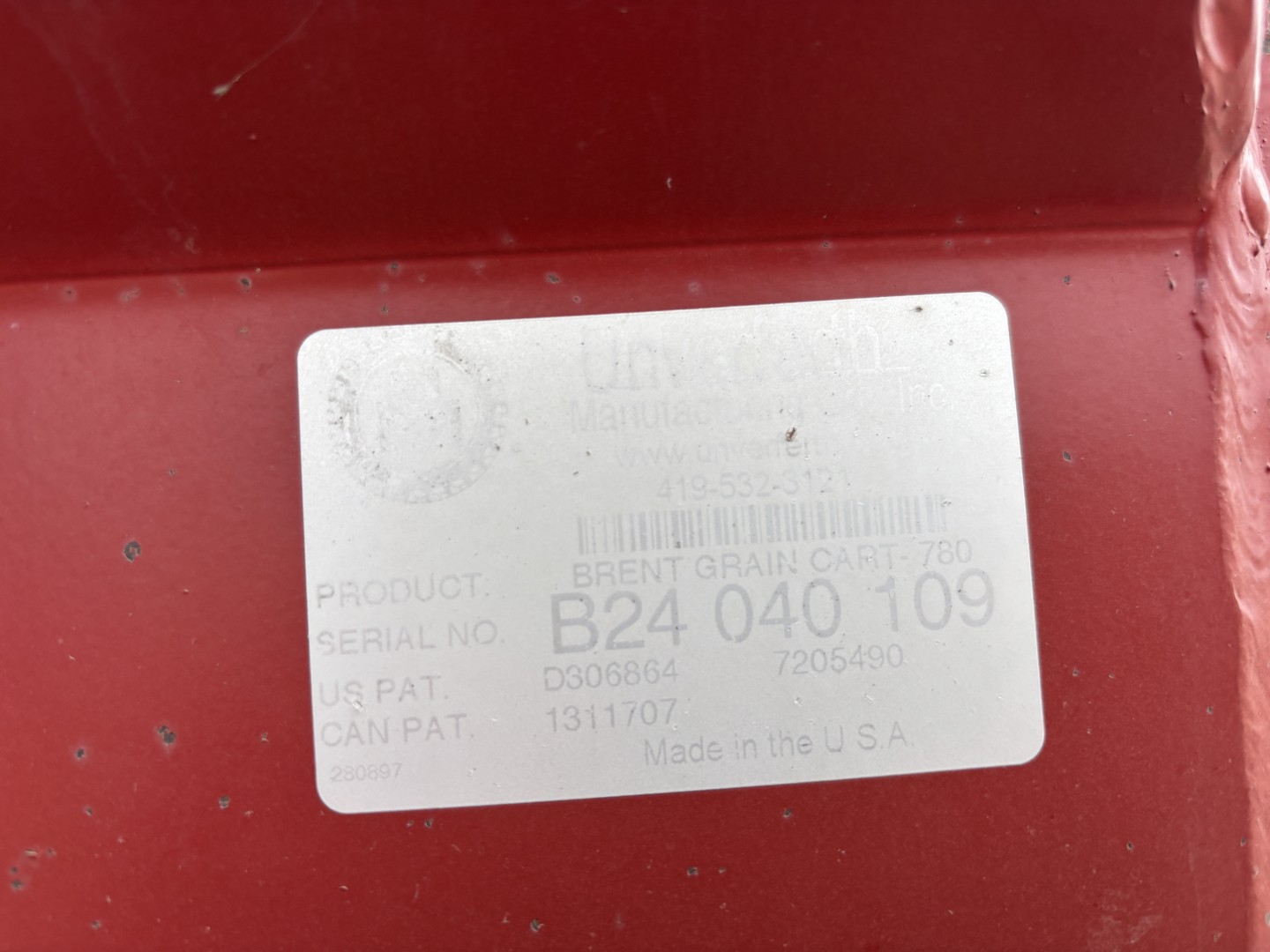 2008 Brent 780 Grain Cart