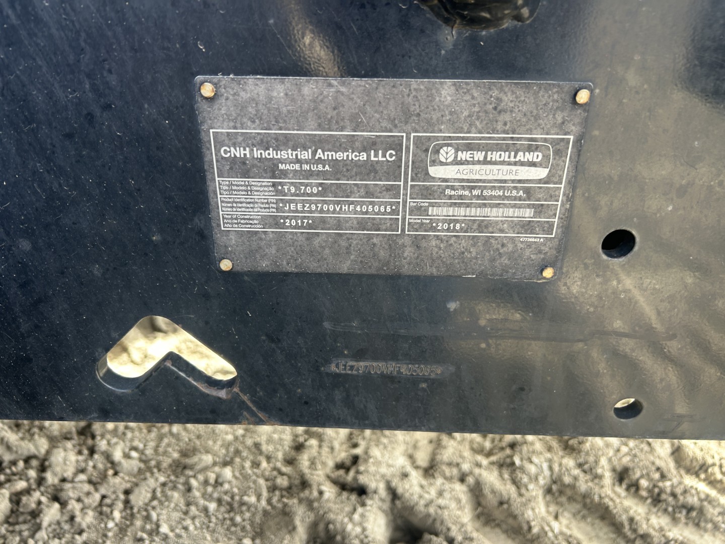 2018 New Holland T9.700 Tractor Rubber Track