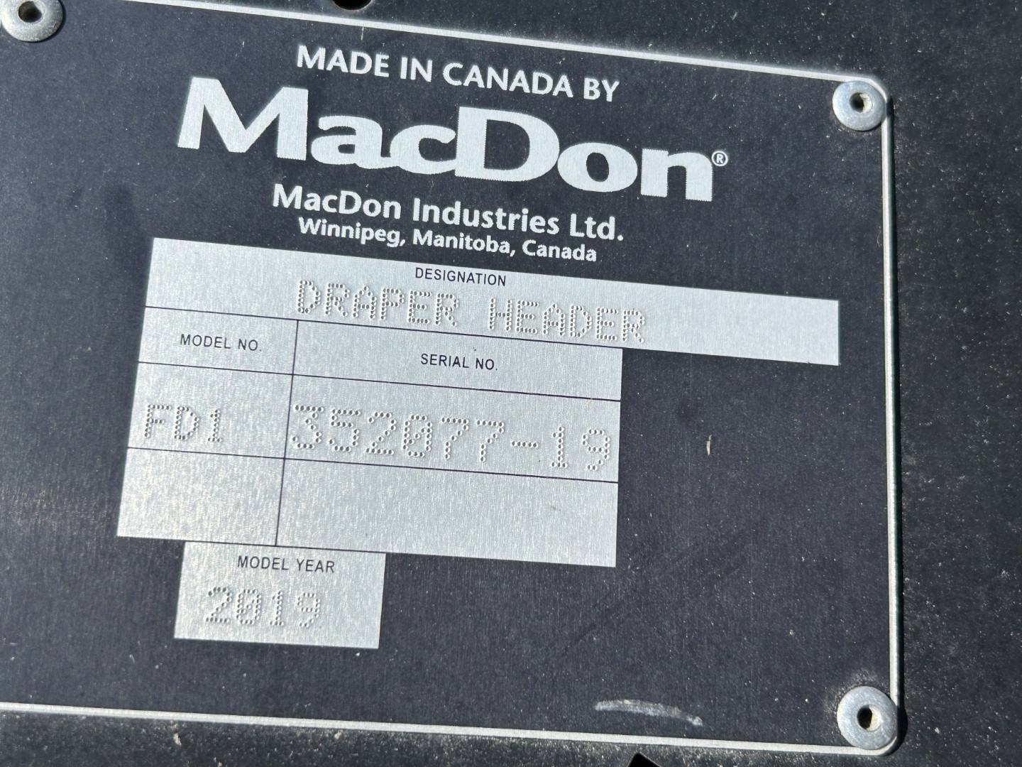 2019 MacDon FD140 Header Draper Flex