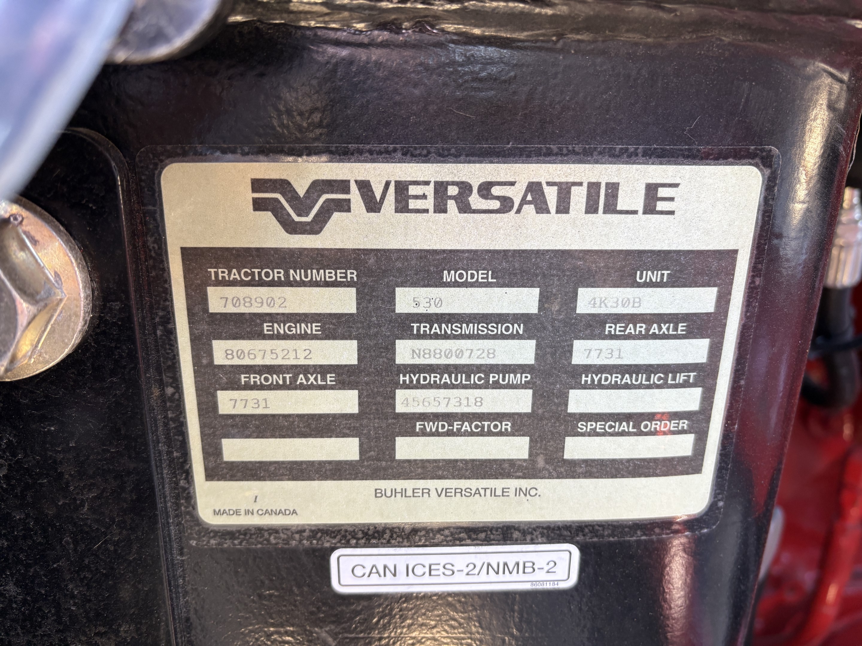 2024 Versatile 530 Tractor 4WD