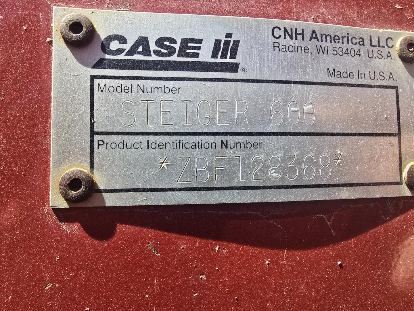 2012 Case IH STEIGER 600 Tractor 4WD