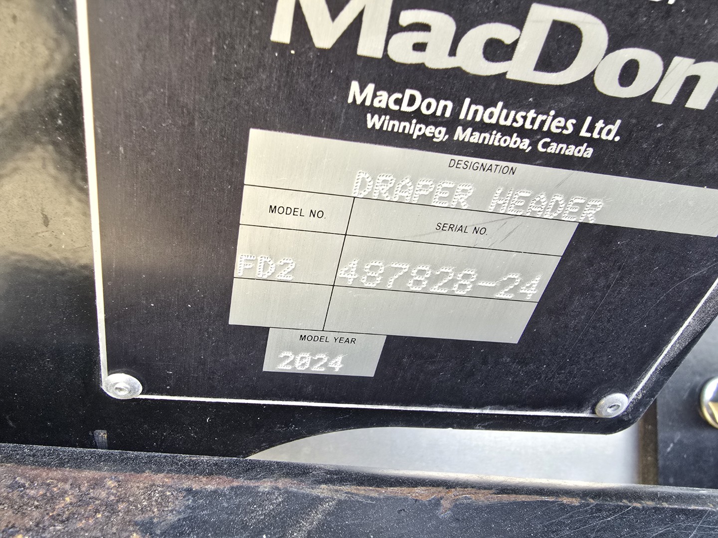 2024 MacDon FD240 Header Draper Flex
