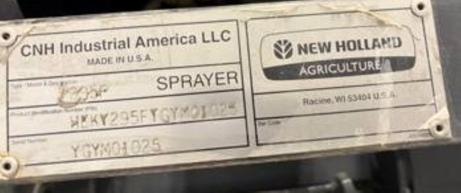2017 New Holland SP.295F Sprayer/High Clearance