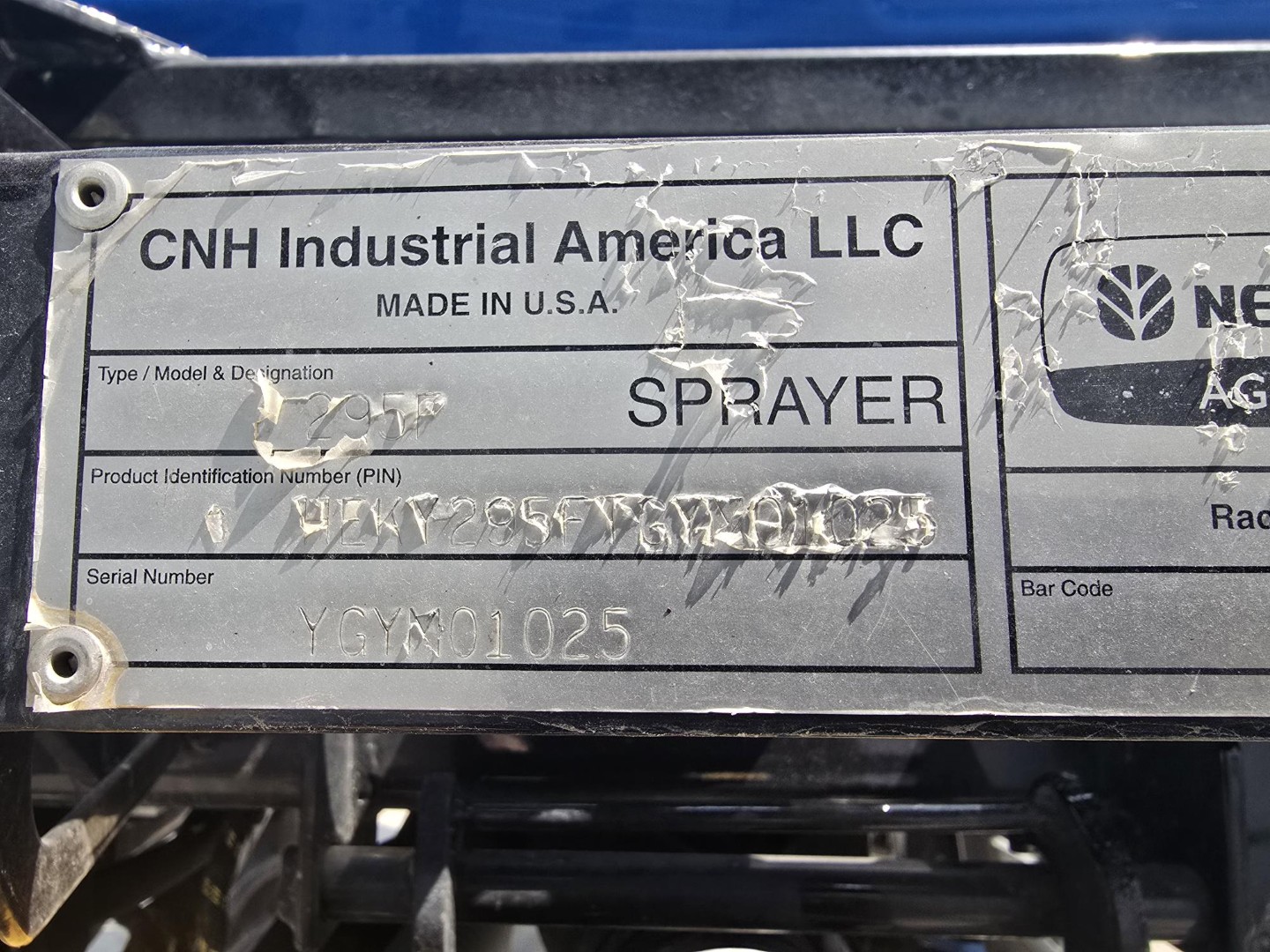 2017 New Holland SP.295F Sprayer/High Clearance