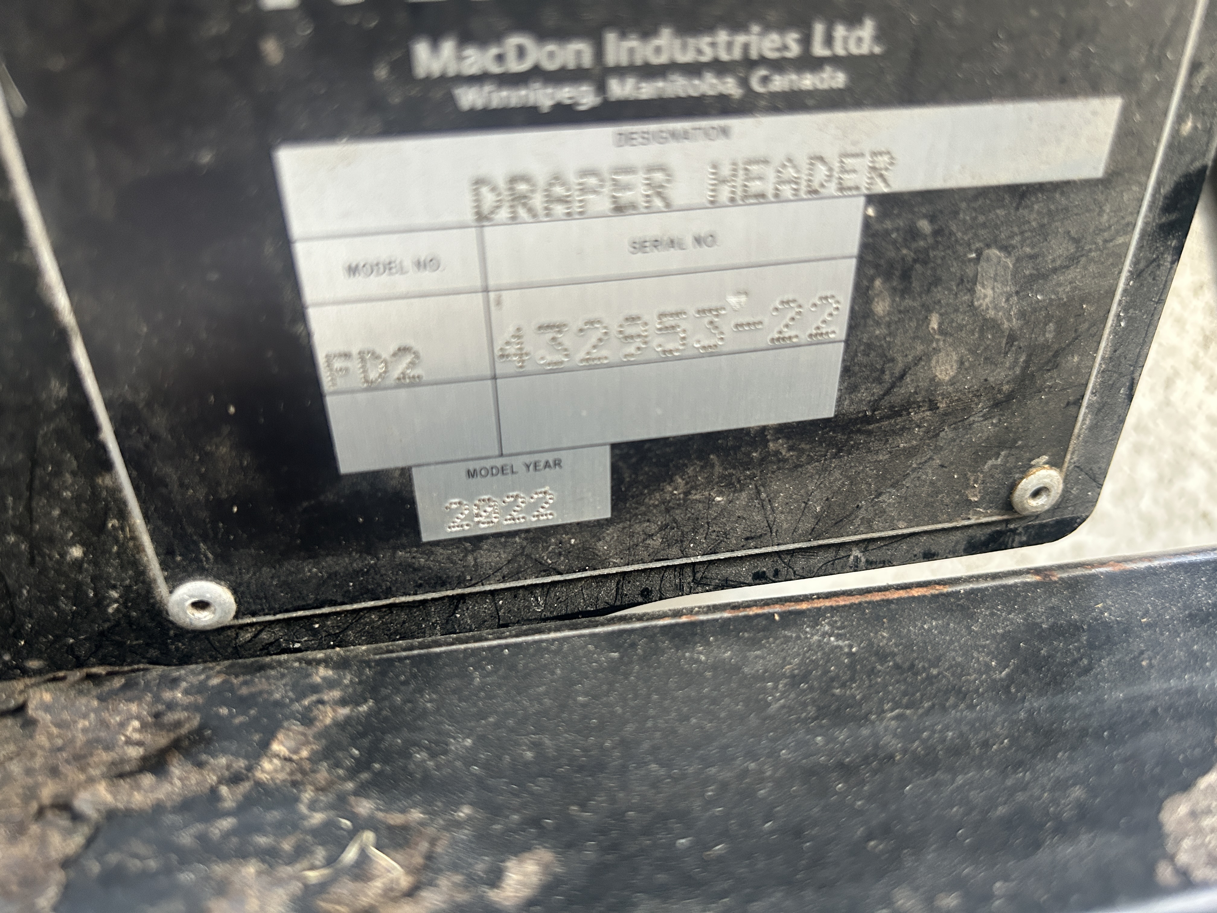 2022 MacDon FD240 Header Combine