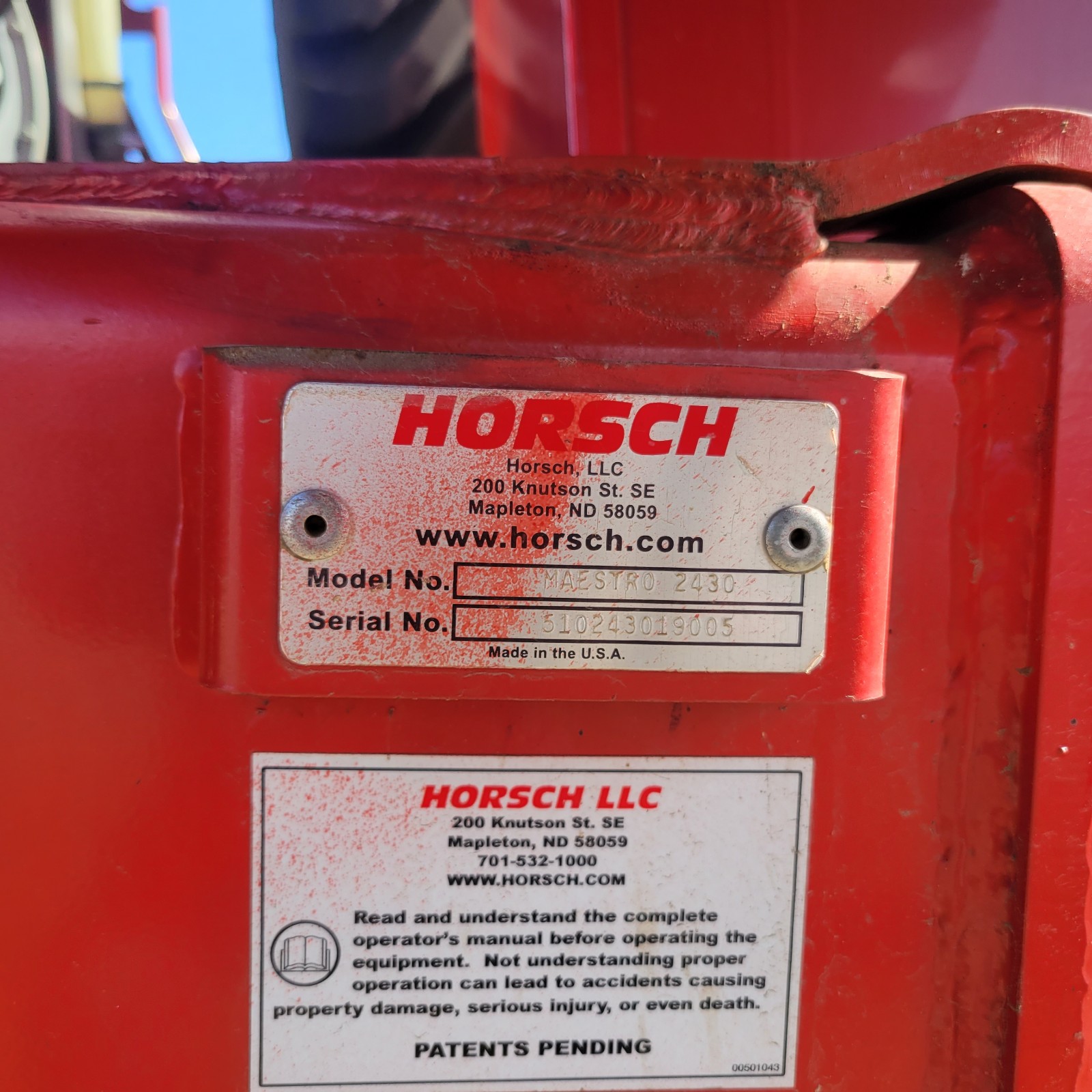 2019 Horsch MAESTRO 2430 Air Seeder