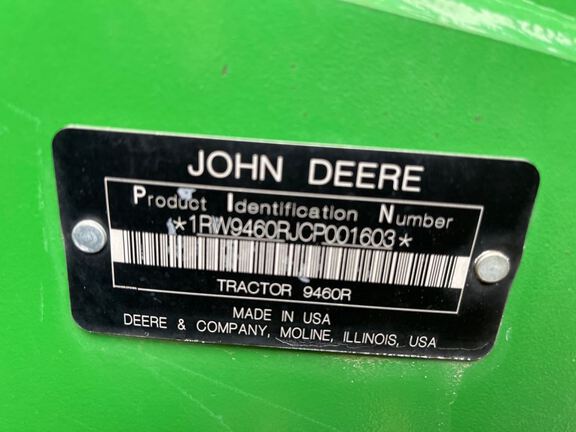 2012 John Deere 9460R Tractor 4WD