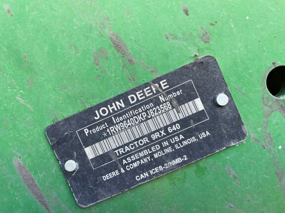 2023 John Deere 9RX 640 Tractor Rubber Track