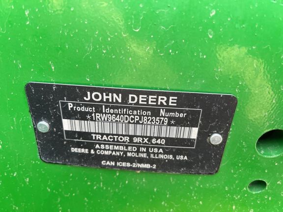 2023 John Deere 9RX 640 Tractor Rubber Track