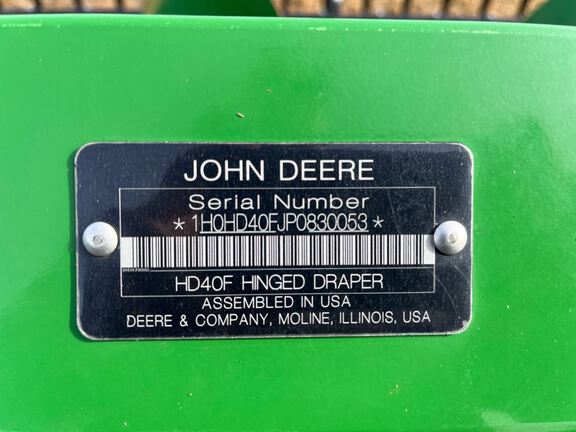 2024 John Deere HD40F Header Combine