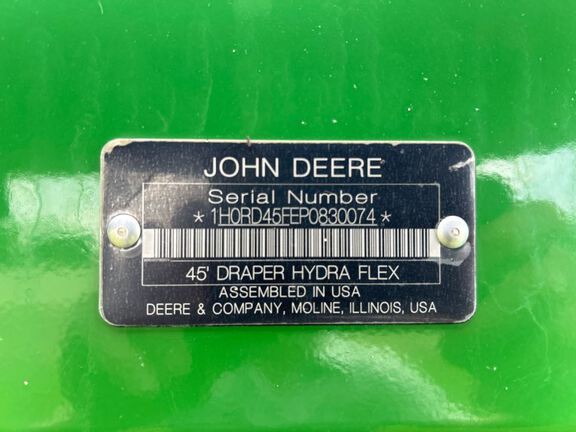 2024 John Deere RD45F Header Combine