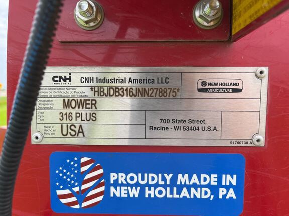 2023 New Holland 316RDB Mower Conditioner