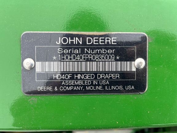 2025 John Deere HDF40 Header Combine