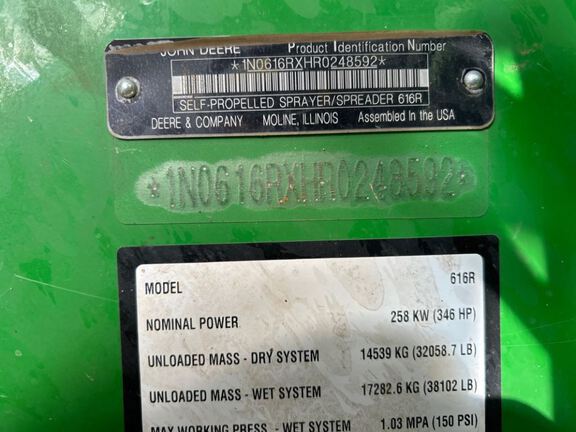 2024 John Deere 616R Sprayer/High Clearance