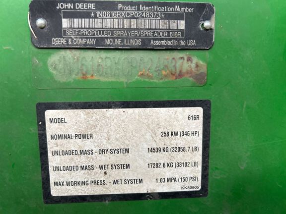2024 John Deere 616R Sprayer/High Clearance