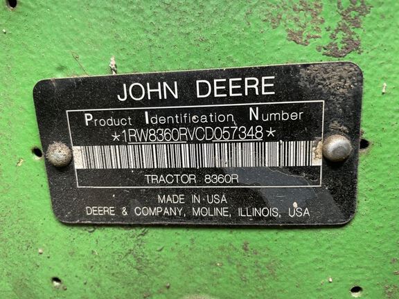 2012 John Deere 8360R Tractor
