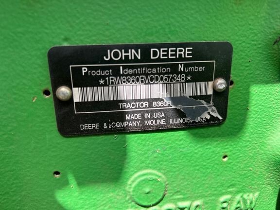 2012 John Deere 8360R Tractor