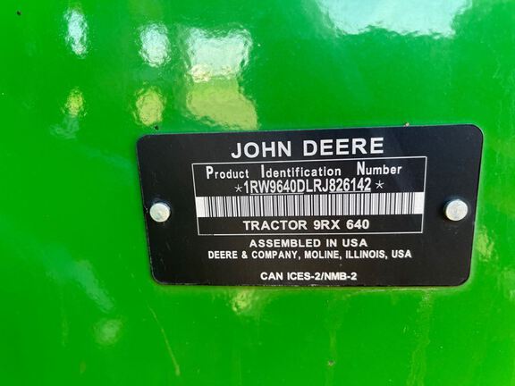 2024 John Deere 9RX 640 Tractor Rubber Track