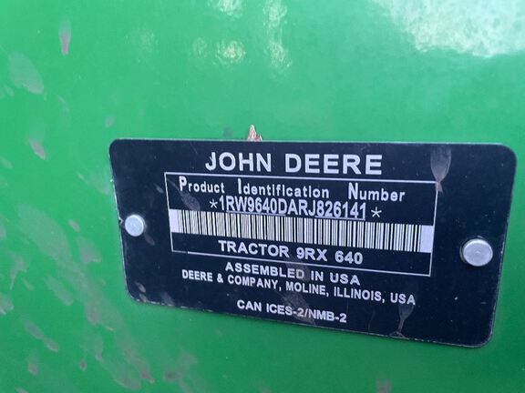 2024 John Deere 9RX 640 Tractor Rubber Track