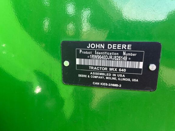 2024 John Deere 9RX 640 Tractor Rubber Track