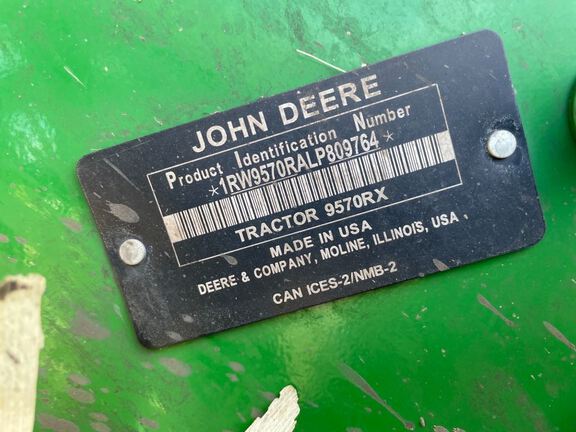 2020 John Deere 9570RX Tractor Rubber Track