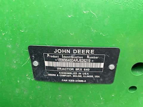 2024 John Deere 9RX 640 Tractor Rubber Track