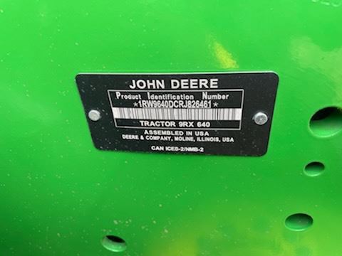 2024 John Deere 9RX 640 Tractor Rubber Track